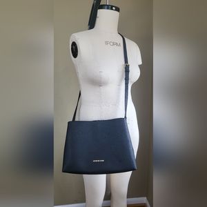 Michael Kors Monogram crossbody leather bag Black NWT